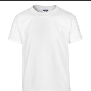 White T-Shirt  Youth - Medium- Gildan - 12 in pack